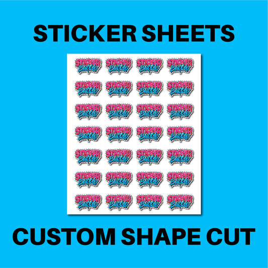 Sticker Sheets (Custom Shape Cut)