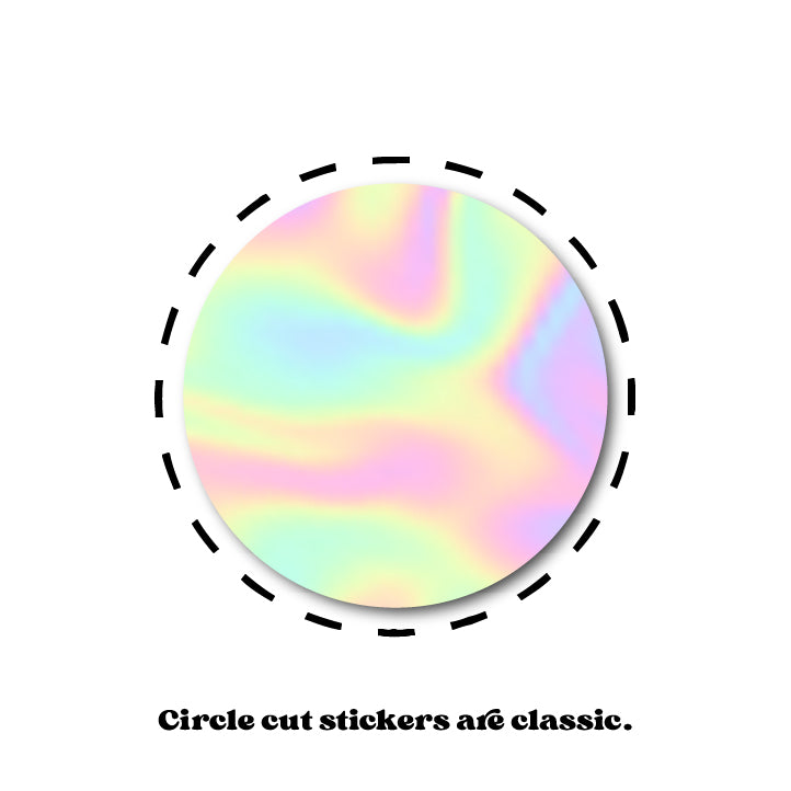 Holographic Circle Cut Stickers