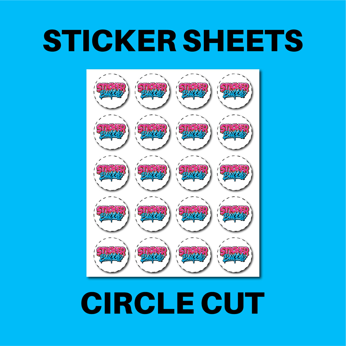 Sticker Sheets (Circle Cut) – Sticker Bubble