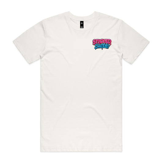 Sticker Bubble T Shirt Blue Print
