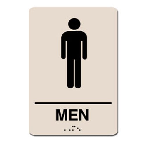 Men ADA Restroom Sign 6" x 9"