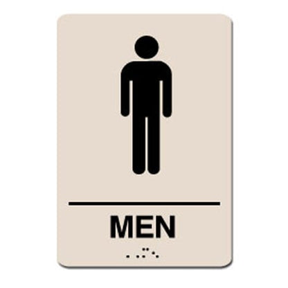 Men ADA Restroom Sign 6" x 9"