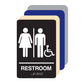 Unisex Accessible ADA Restroom Sign 6"x9"