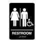 Unisex Accessible ADA Restroom Sign 6"x9"