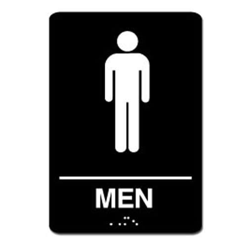 Men ADA Restroom Sign 6" x 9"