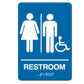 Unisex Accessible ADA Restroom Sign 6"x9"