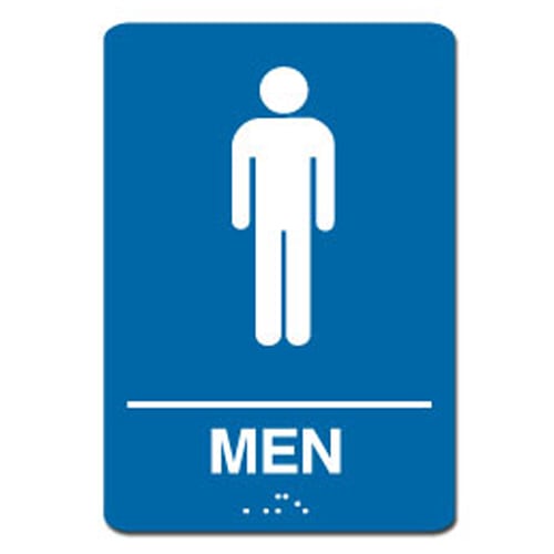 Men ADA Restroom Sign 6" x 9"