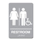 Unisex Accessible ADA Restroom Sign 6"x9"